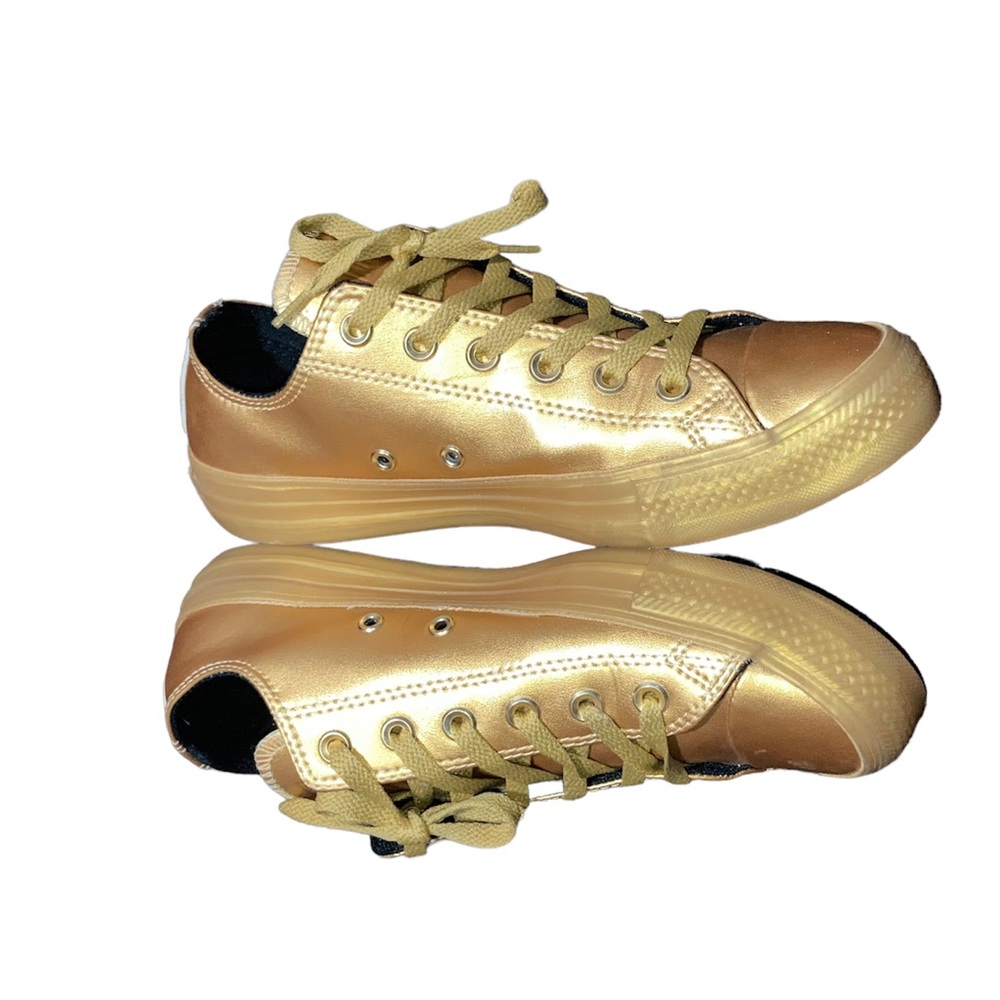 Converse All Star Gold Metallic Ox Lo Top Sneaker Women’s 9 Mens 7